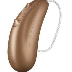 Golden Durable Rechargeable RIC Hearing Aid – Premium Wireless Hearing Solution (Golden Color)