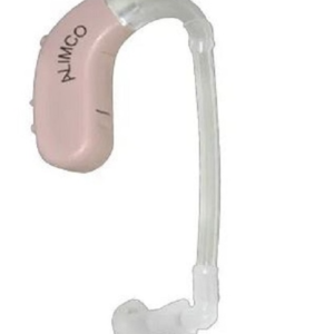 Wireless Hard Plastic BTE Hearing Aid – Lightweight 60 g | Pink & White | 50 Hz Frequency | Easy Operation
